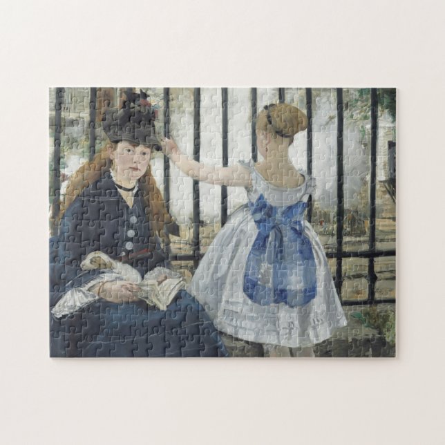 Puzzle Le Chemin de fer - Manet Impressionniste Peinture (Horizontal)