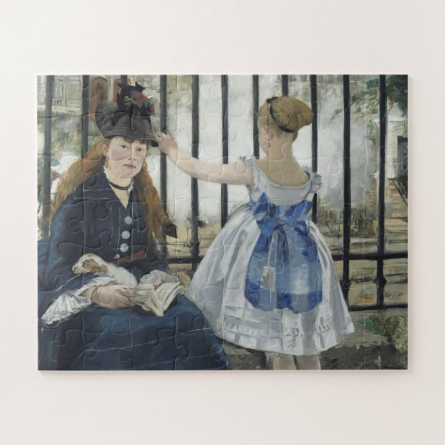 Puzzle Le Chemin de fer - Manet Impressionniste Peinture  (Horizontal)