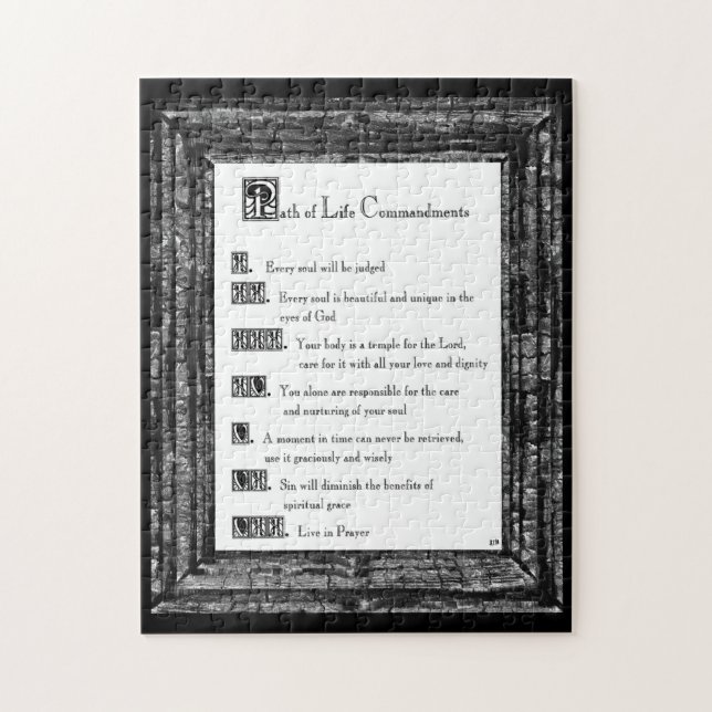 Puzzle Le chemin de vie des commandements (Vertical)