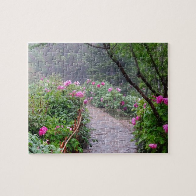 Puzzle Le chemin du jardin Rose (Horizontal)