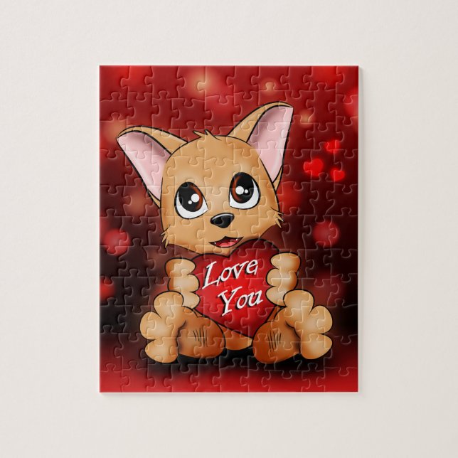 Puzzle Le chiot t'aime (Vertical)