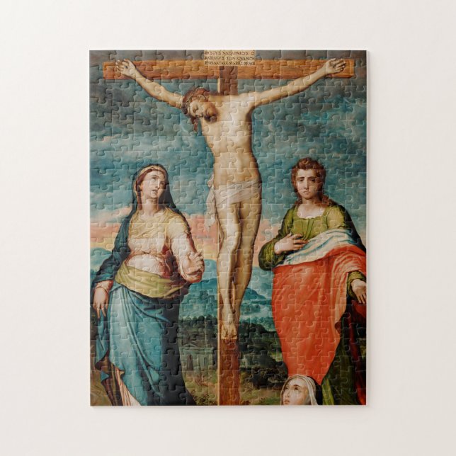 Puzzle Le Christ sur la croix avec des saints (Vertical)