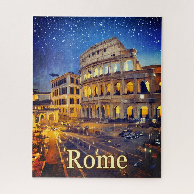 Puzzle Le Colisée à Rome la nuit (Vertical)