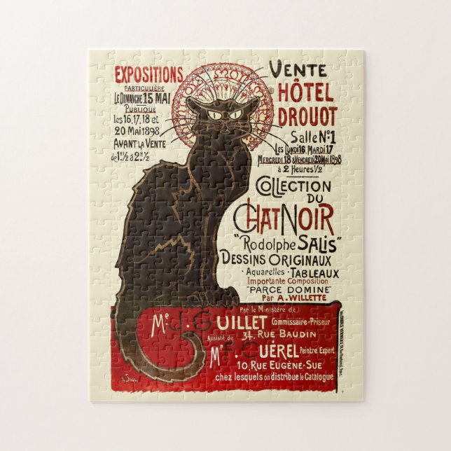 Puzzle Le Conversation Noir, Vente Hôtel Drouot (Vertical)