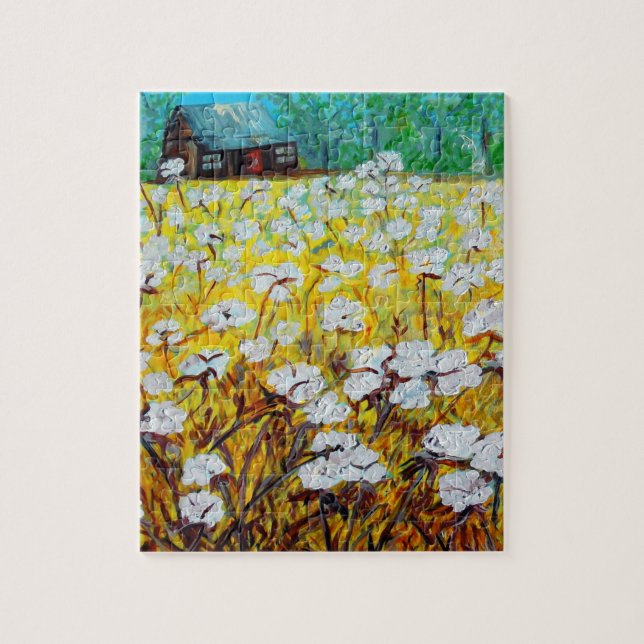 Puzzle Le coton met en place la maison arrière (Vertical)
