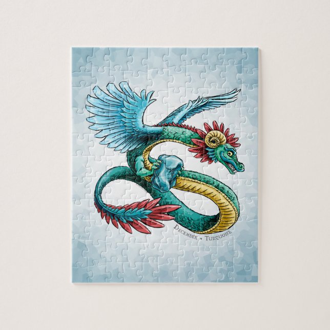 Puzzle Le dragon de pierre de naissance de décembre : Tur (Vertical)