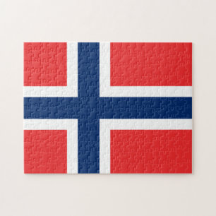 Puzzle Le drapeau de la Norvège - la Scandinavie