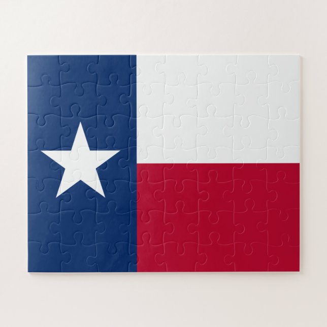 Puzzle Le drapeau de l'État texan Lone Star du Texas (Horizontal)