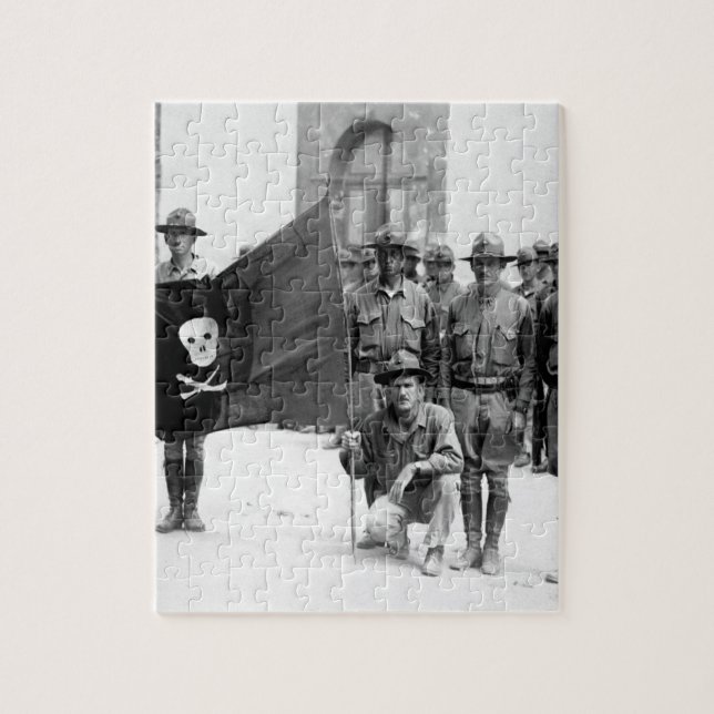Puzzle Le drapeau de Sandino.  Le Nicaragua, 1932.  _(de (Vertical)