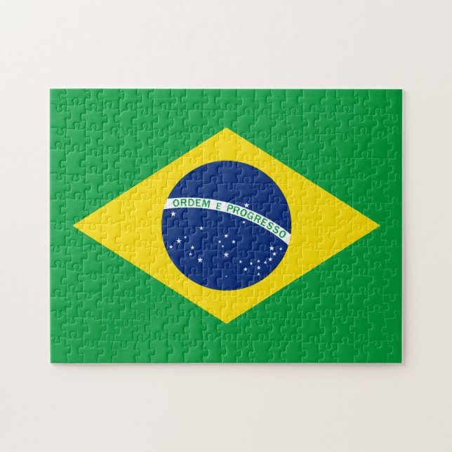 Puzzle Le drapeau du Brésil (Horizontal)