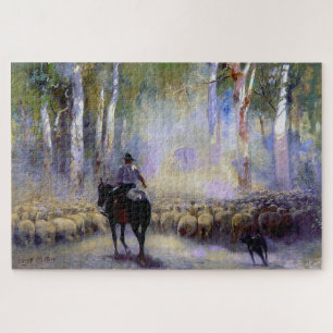 Puzzle Le Drover 1912 Walter Avec Cowboy Australien