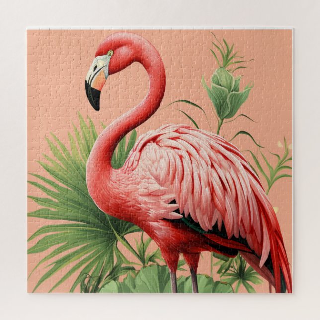 Puzzle Le Flamant rose paradisiaque 🌴 🦩 (Vertical)