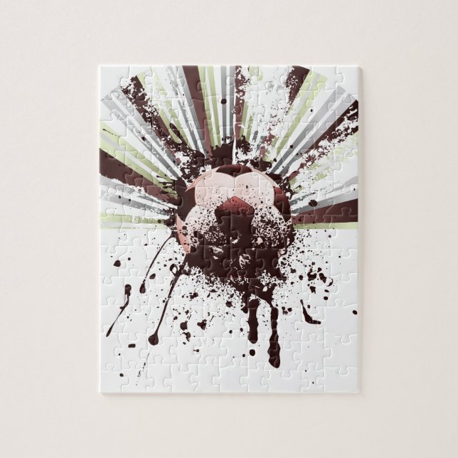 Puzzle Le football grunge (Vertical)