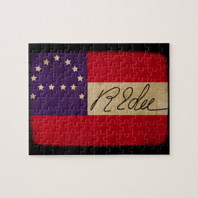 Puzzle Le Général Lee Headquarters Flag avec la signature (Horizontal)