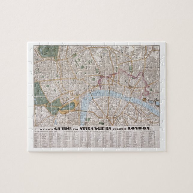 Puzzle Le guide de Wallis pour des étrangers par Londres, (Horizontal)