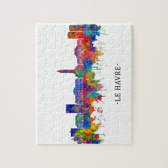 Puzzle Le Havre France Skyline (Vertical)