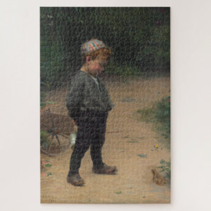 Puzzle Le jeune biologiste avec une grenouille (par Paul 