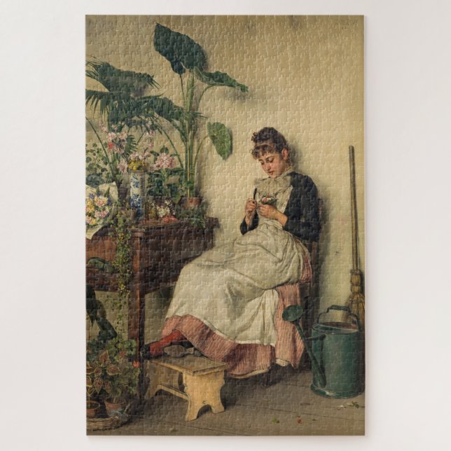 Puzzle Le jeune fleuriste (par Carl Zewy) (Vertical)