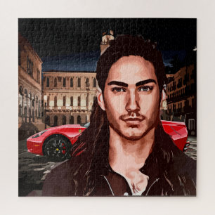 Puzzle Le Joueur Beau gars Art abstrait original