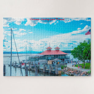 Puzzle Le lac Champlain Vermont.voeux de Noël