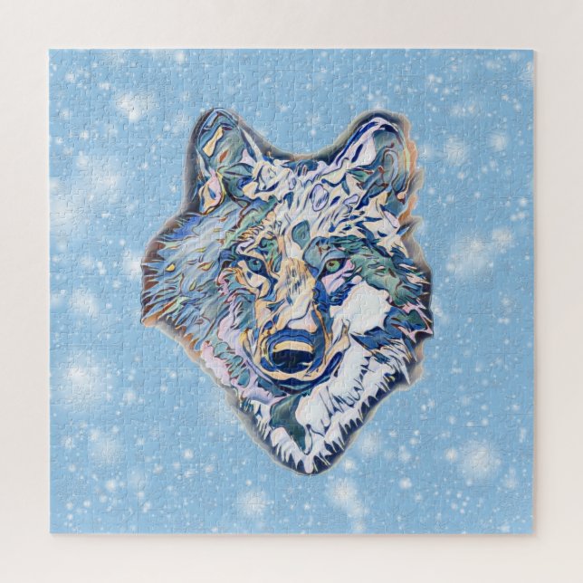 Puzzle Le loup d'hiver (Vertical)