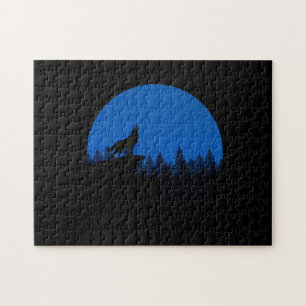 Puzzle Le loup hurle à la lune