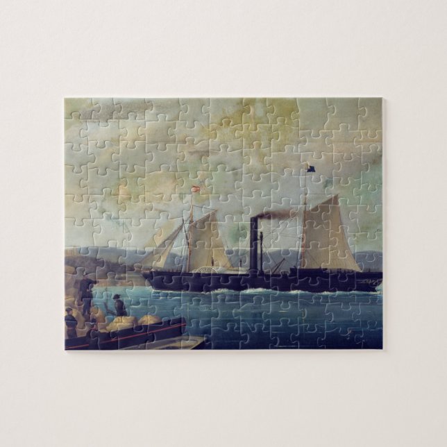 Puzzle Le "Mallorcan", bateau sur lequel George Sand et (Horizontal)