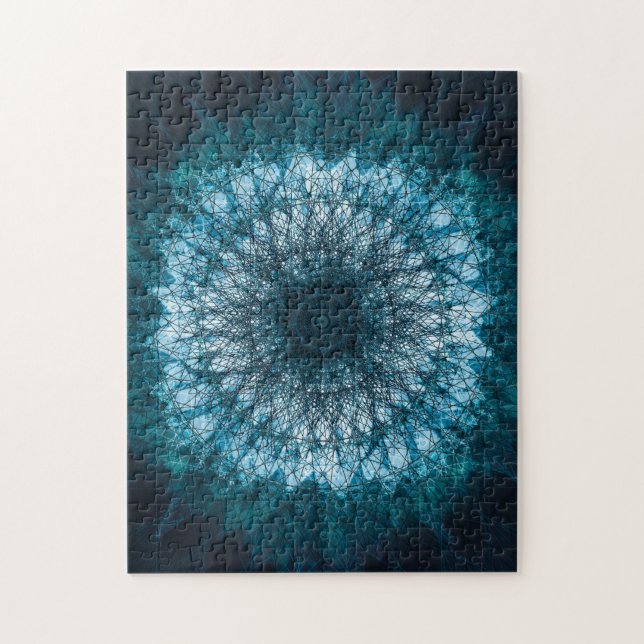 Puzzle Le Mandala bleu indigo (Vertical)
