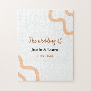 Puzzle Le mariage de nom de la mariée et du marié date pê