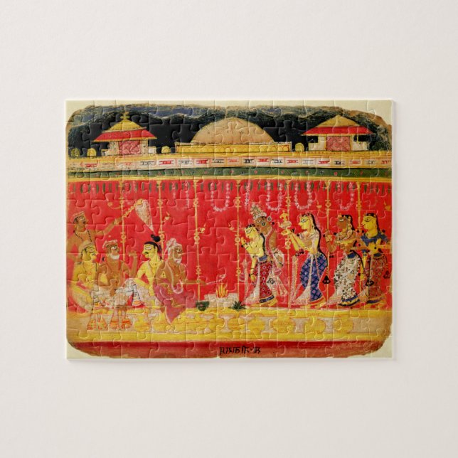 Puzzle Le mariage des parents de Krishna, d'une (Horizontal)