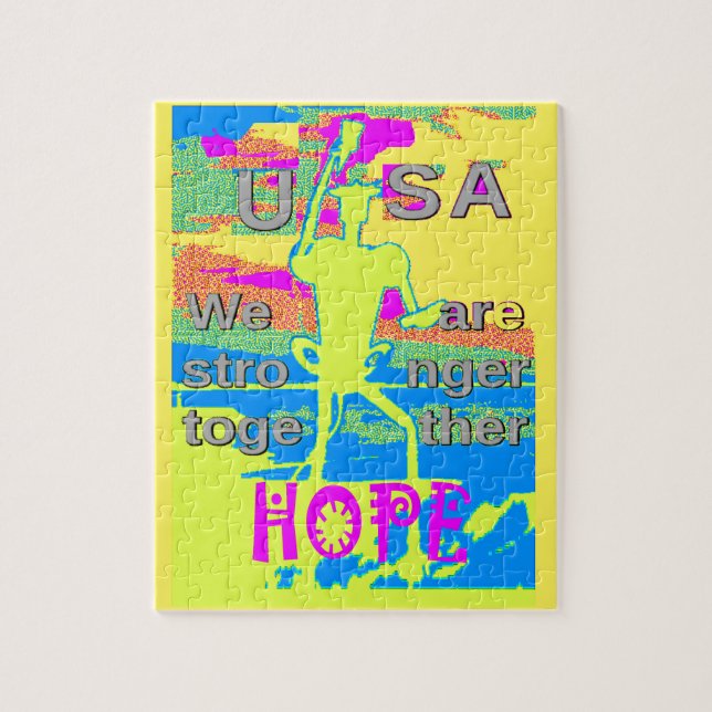Puzzle Le meilleur USA Hope Hillary forte ensemble (Vertical)