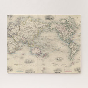 Puzzle Le monde sur la projection du Mercator