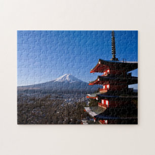 Puzzle Le mont Fuji et pagoda rouge