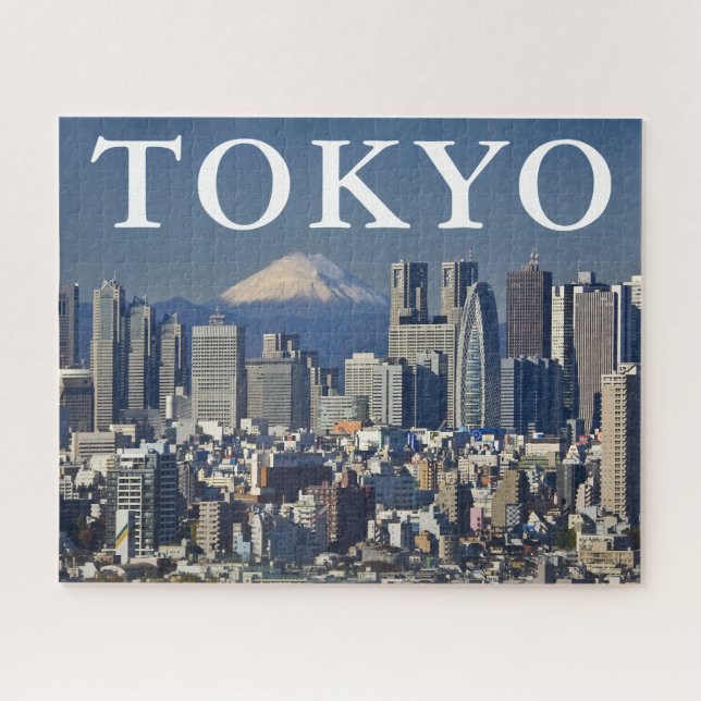 Puzzle Le Mont Fuji | Shinjuku District Skyline Tokyo Jap (Horizontal)