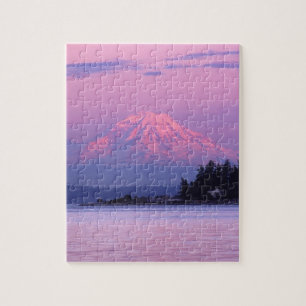 Puzzle Le mont Rainier au coucher du soleil, l'état de
