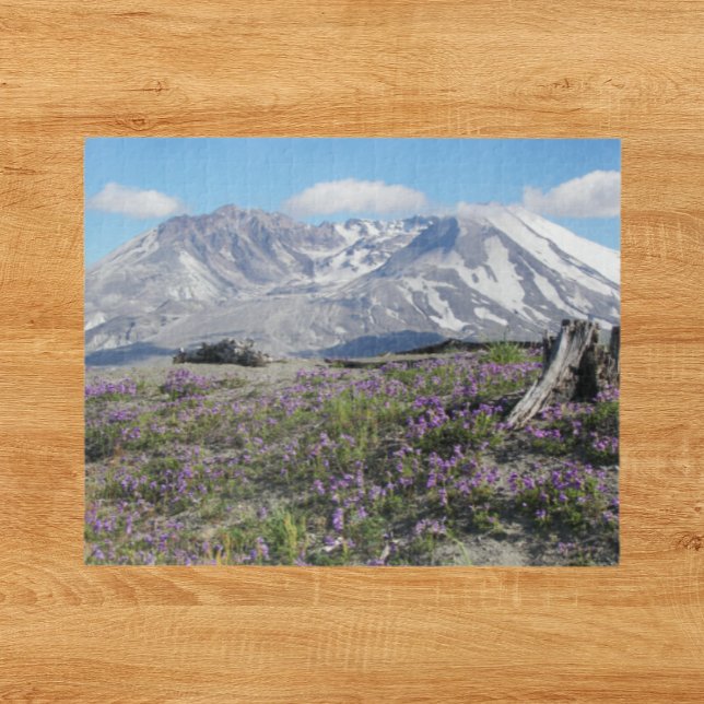 Puzzle Le Mont Sainte-Hélène et paysage Fleur sauvage (In Situ)