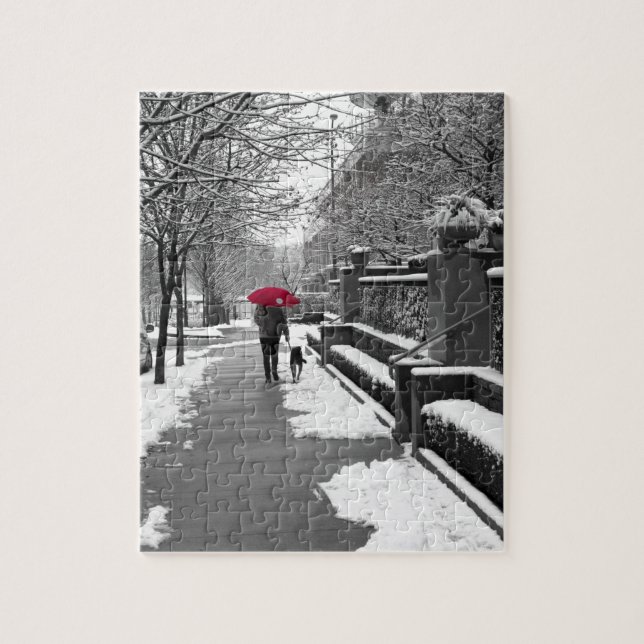 Puzzle Le parapluie rouge (Vertical)