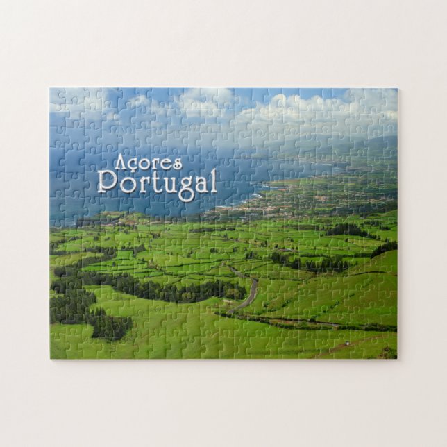 Puzzle Le paysage vert de Sao Miguel (Horizontal)