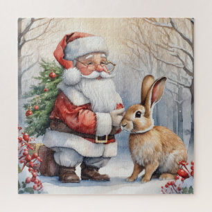 Puzzle Le Père Noël et Bunny