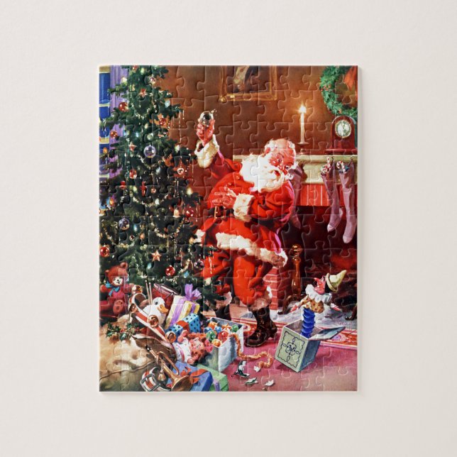Puzzle Le père noël la nuit avant Noël (Vertical)