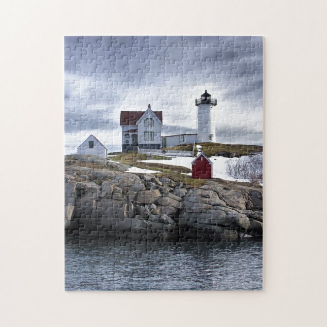Puzzle Le phare "Nubble" de Cape Neddick York, Maine (Vertical)