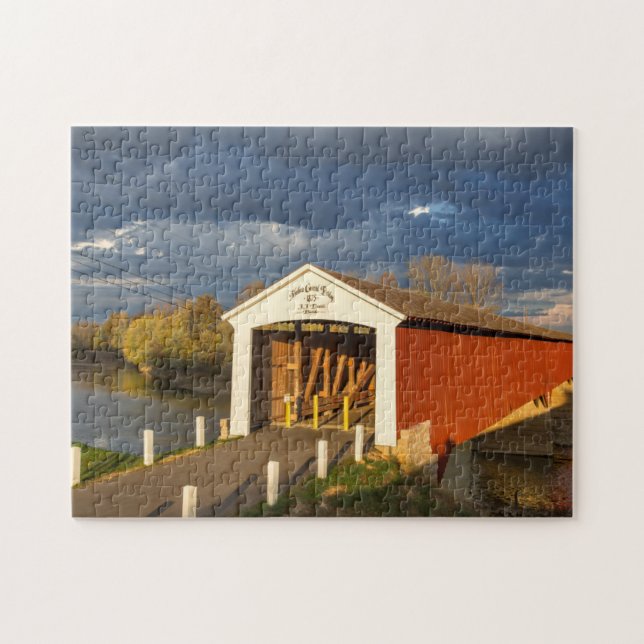 Puzzle Le Pont Couvert De La Médora Construit En 1875 (Horizontal)