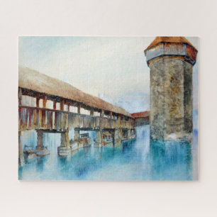 Puzzle Le pont de la Chapelle à Lucerne (Suisse)