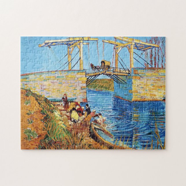 Puzzle Le pont des Langlois à Arles avec femmes en lave (Horizontal)