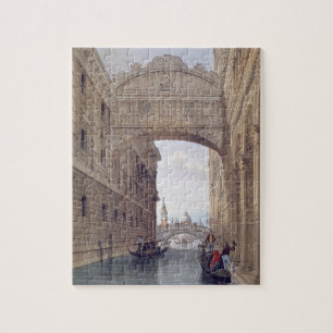 Puzzle Le pont des soupirs, Venise, gravée par Lefevre (