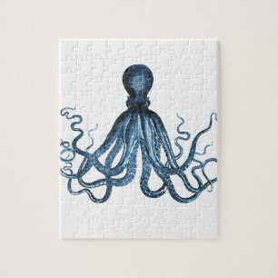 Puzzle Le poulpe kraken le bleu côtier nautique de plage