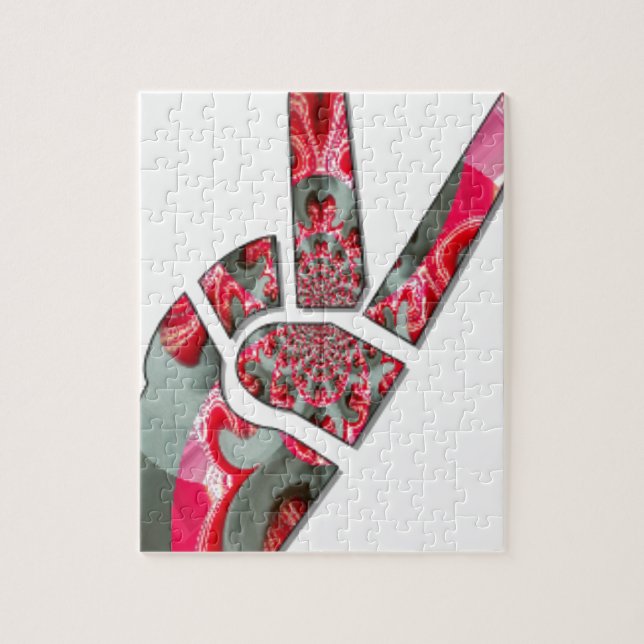 Puzzle Le pouvoir dans la paume : le salut à deux doigts (Vertical)