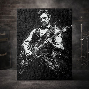 Puzzle Le président Abraham Lincoln jouant de la guitare