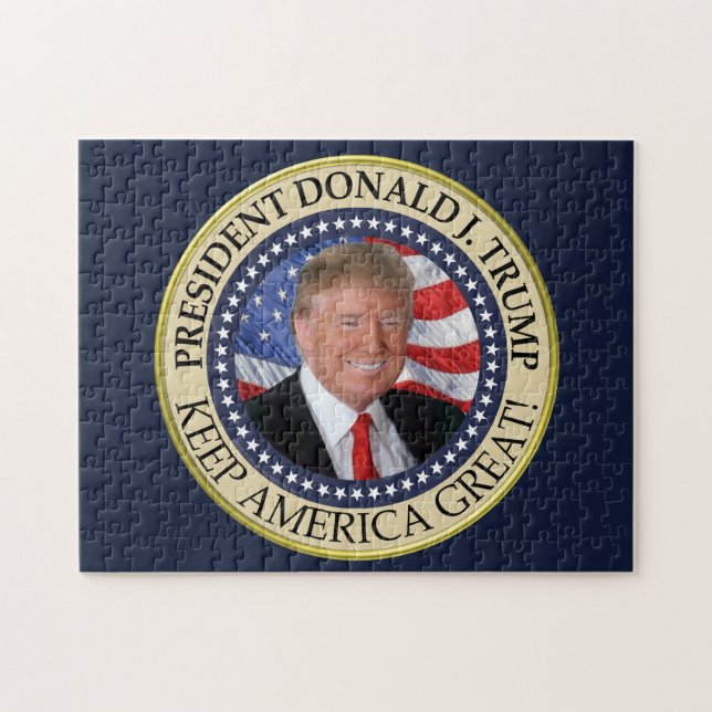 Puzzle Le président Donald Trump 2020 garde l'Amérique gr (Horizontal)