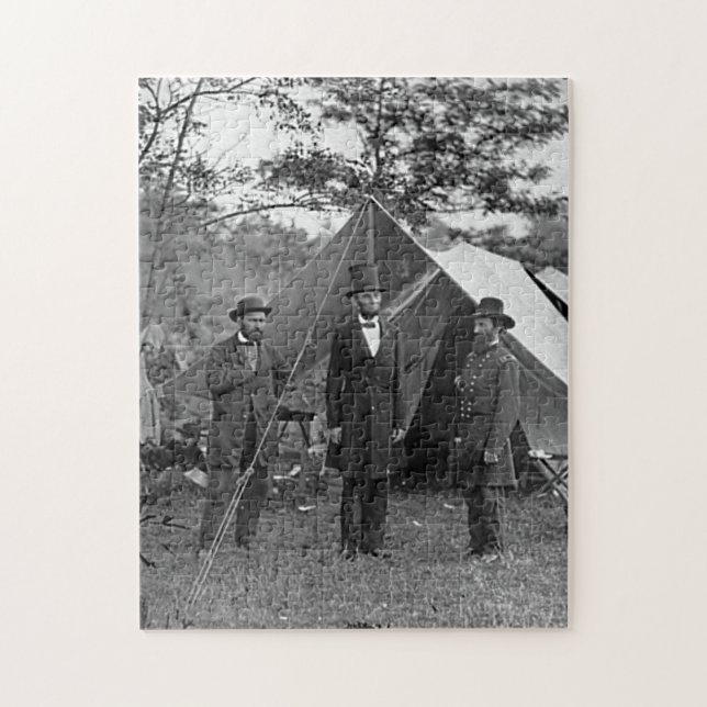 Puzzle Le président Lincoln à Antietam Maryland Guerre ci (Vertical)